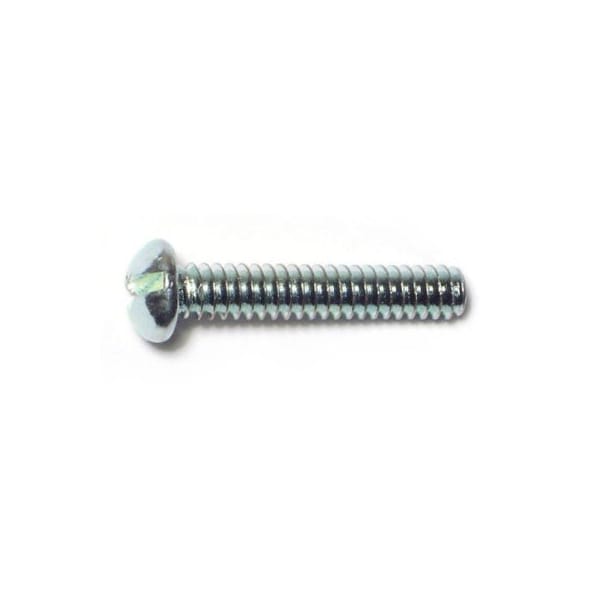 Midwest Fastener 1/8" x 3/4 in Slotted Round Machine Screw, Zinc Plated Steel, 75 PK 61382 - main